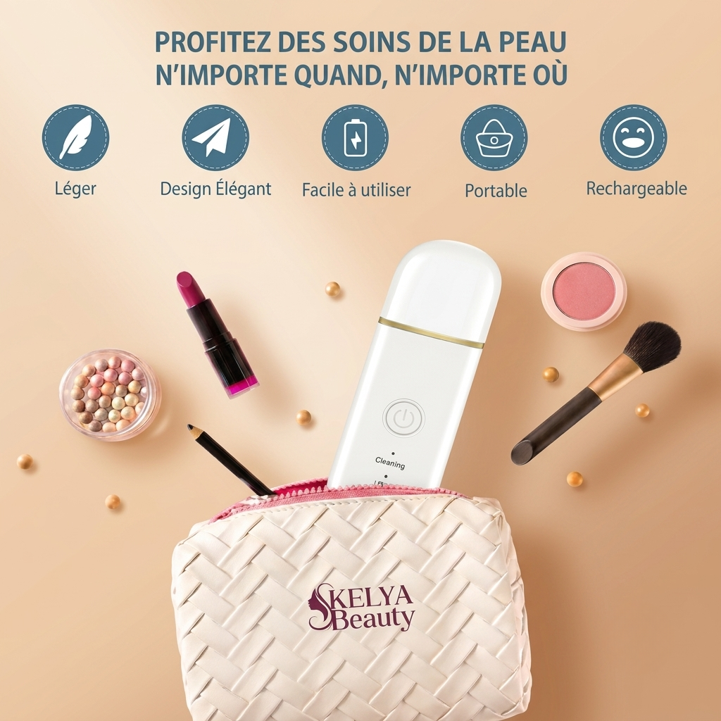 Kelya Limpiador Facial Ultrasónico Profesional – Limpieza y Lifting Facial
