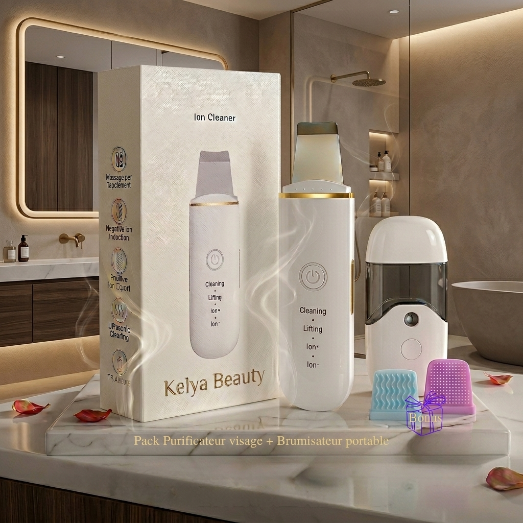 Kelya Limpiador Facial Ultrasónico Profesional – Limpieza y Lifting Facial