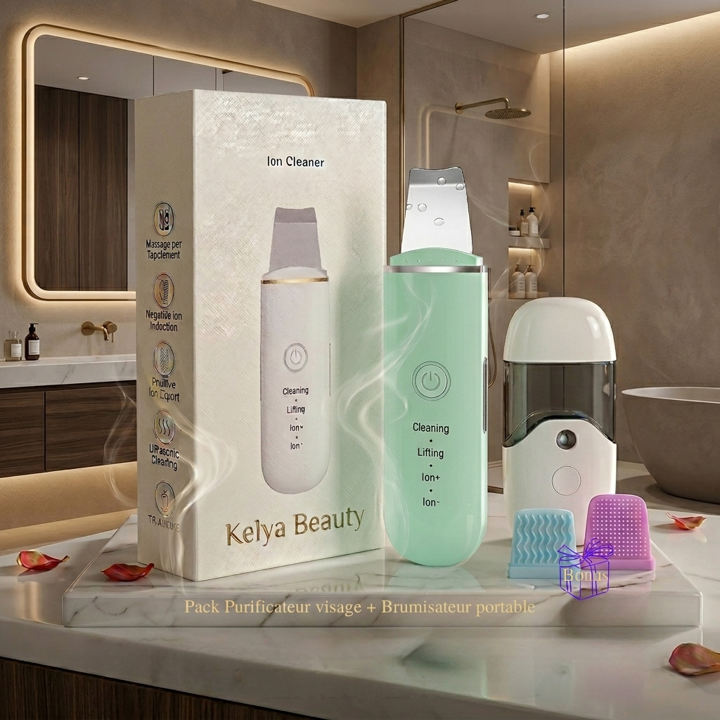 Kelya Limpiador Facial Ultrasónico Profesional – Limpieza y Lifting Facial