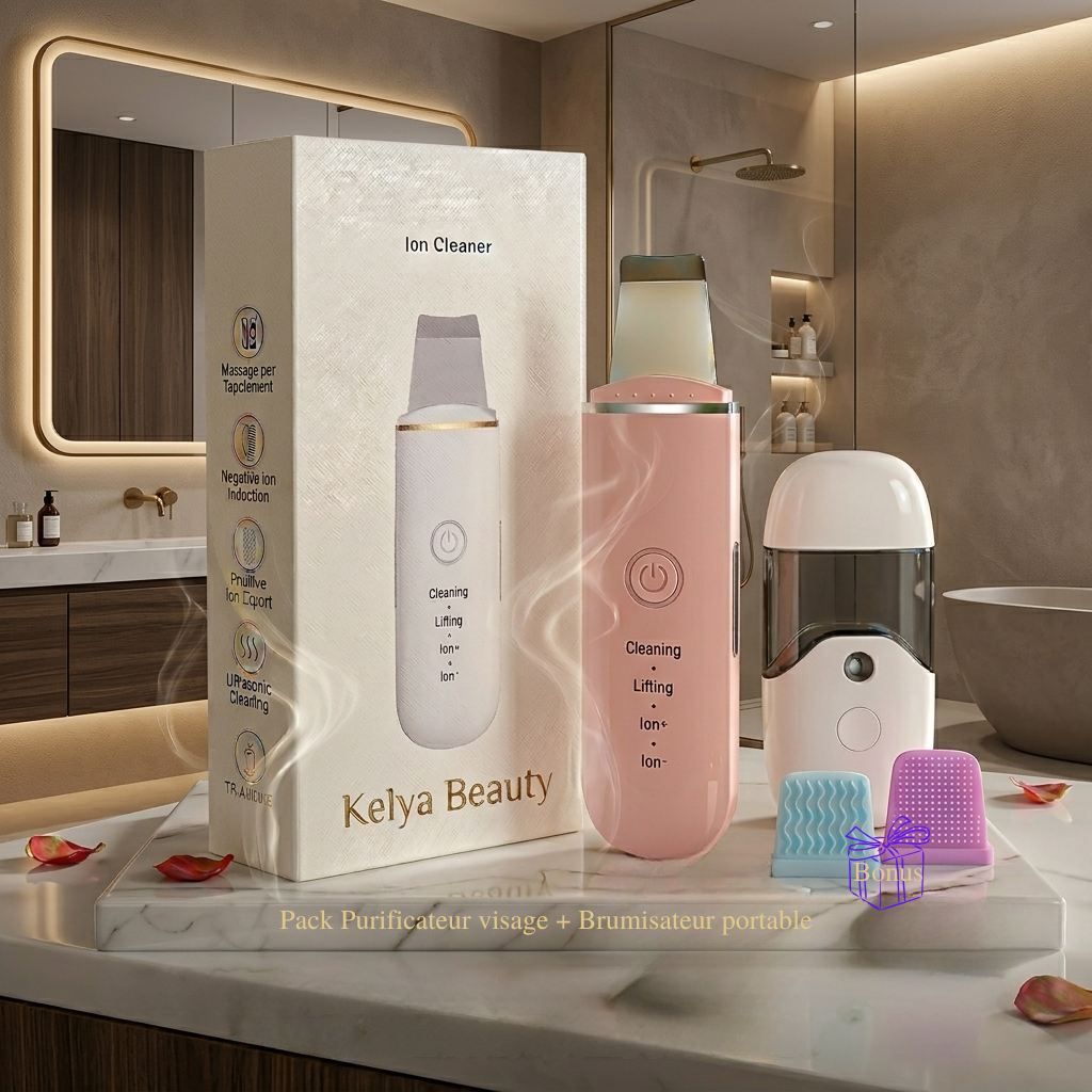 Kelya Limpiador Facial Ultrasónico Profesional – Limpieza y Lifting Facial