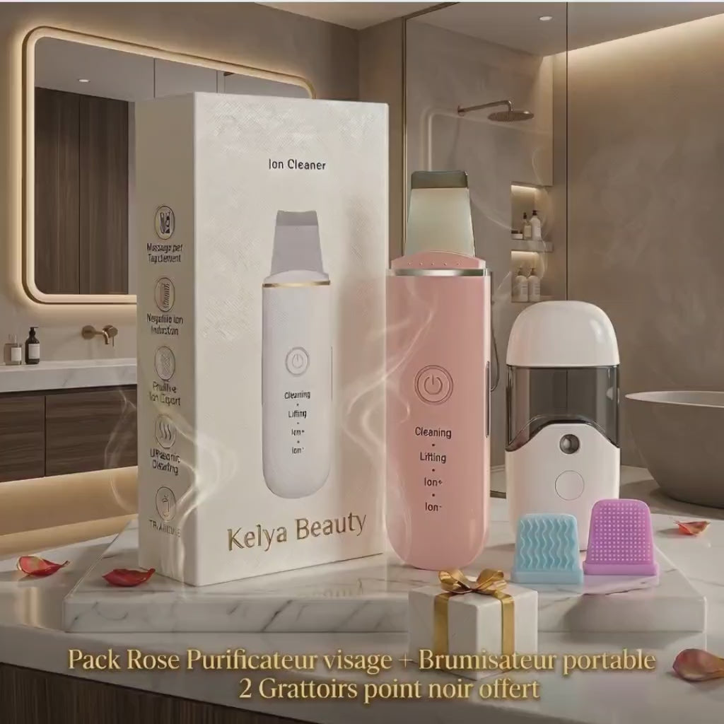 Kelya Limpiador Facial Ultrasónico Profesional – Limpieza y Lifting Facial
